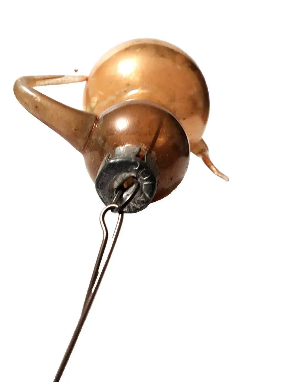 Vintage Mercury Glass Poland Teapot Ornament Paint Decoration  1960s [COPY]